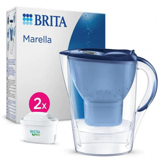 Jarra Filtrante BRITA Marella 2,4 L con 2 Filtros Maxtra Pro Azul