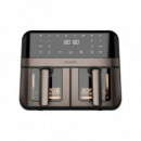 Freidora de Aire AIWA AFR-9000 Doble Cesta 9L 2400W Negra