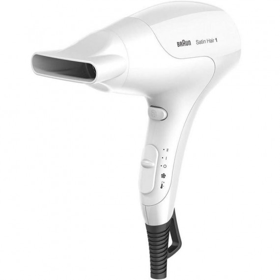 Secador de Pelo BRAUN BRHD155E con Difusor 1800W, Blanco