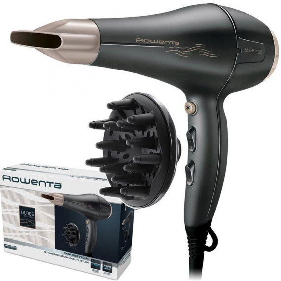 Secador de Pelo ROWENTA CV7827F0 Dunes 2100W con Motor Ac y Difusor