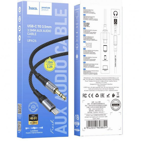 Adaptador HOCO UPA26 Fresh Usb-c a Jack 3.5MM de Audio Digital