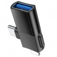 Adaptador HOCO UA17 2 en 1 Usb-a a Usb-c y Lightning