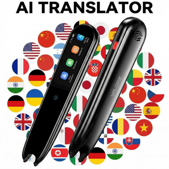 Traductor Ai VALORE AI002 con Pantalla 2.5", Escáner, 134 Idiomas y Chatgpt