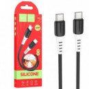 Cable Usb-c a Usb-c HOCO X82 de Silicona, Negro, 1 Metro, 60W
