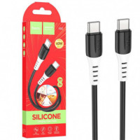 Cable Usb-c a Usb-c HOCO X82 de Silicona, Negro, 1 Metro, 60W
