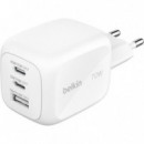 Belkin Cargador USB-C Gan 70W  Blanco (WCH018HQWH)
