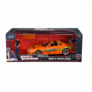 Réplica Toyota Supra con Figura Brian a Todo Gas Fast & Furious 1:24  JADA
