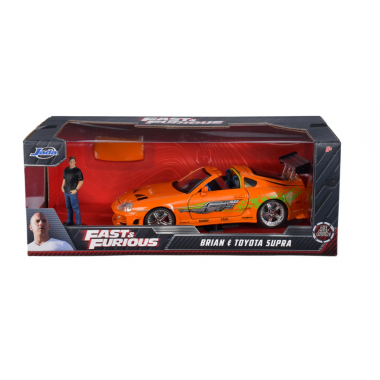 R&eacute;plica Toyota Supra con Figura Brian a Todo Gas Fast & Furious 1:24  JADA