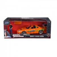Réplica Toyota Supra con Figura Brian a Todo Gas Fast & Furious 1:24  JADA - Guanxe Atlantic Marketplace