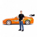 Réplica Toyota Supra con Figura Brian a Todo Gas Fast & Furious 1:24  JADA