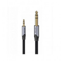 VENTION Cable Audio Jack 6.3MM a Mini Jack 3.5MM 3MTRS Bauhi Negro