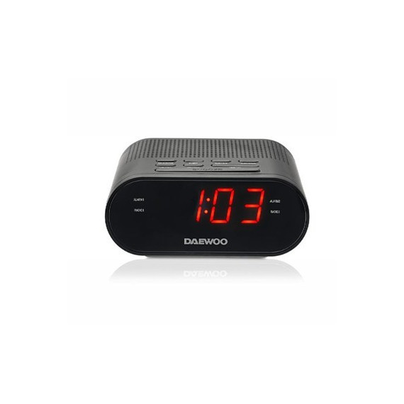 DAEWOO Radio Reloj Am/fm DW1218 Negro