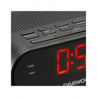 DAEWOO Radio Reloj Am/fm DW1218 Negro
