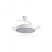 DAEWOO Ventilador de Techo 30W con Aspas Retractil Blanco DW5008 con Mando