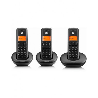 MOTOROLA Telefono Inalambrico Trio E203 Negro Manos Libre/bloqueo LLAMADAS/50 Agenda