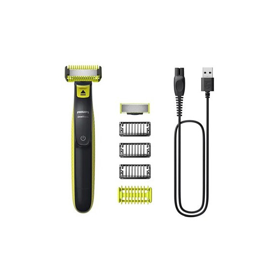 PHILIPS Afeitadora de Cara/barba y Cuerpo Oneblade QP2824/10 con 3 ACCESORIOS/2 Cuchillas