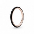 PANDORA PANDORA Rose Anillo Esmalte Negro PANDORA Me 189655C01