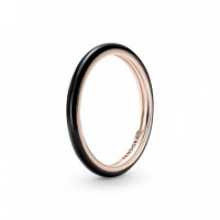 PANDORA PANDORA Rose Anillo Esmalte Negro PANDORA Me 189655C01