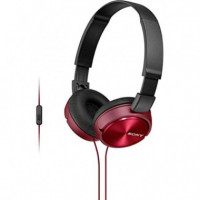 SONY Auriculares Diadema Microfono MDR-ZX310AP Rojo - Caja Deteriorada