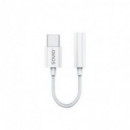 SAVIO Adaptador Usb-c a Mini Jack 3.5 Mm AK-51 Blanco/dac/usb Tipo C/mini Jack 3,5 Mm
