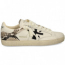 DEPORTIVO PYTHON PIEL BLANCO