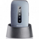 Panasonic KX-TU550EXC Móvil Senior con Base 4G Azul