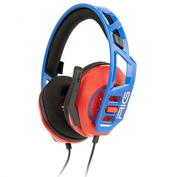 Auriculares Gaming Rig 300 PRO HN para Nintendo Switch, Switch 2 y PS4 - Rojo/Azul