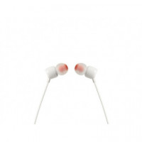 Auriculares JBL T110 Intraurales con Micrófono Blanco / Jack 3.5 Mm (JBLT110WHT)