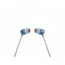 Auriculares JBL T110 Intraurales con Micrófono, Azules, Jack 3.5 mm