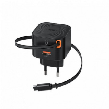 Cargador R&aacute;pido Retr&aacute;ctil Tipo C 20W XO L165