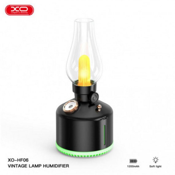 Humidificador Lámpara Vintage Negro XO HF06 con Luz Ambiental