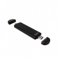 Caja Externa TOOQ Ssd M.2 Nvme Sata Pcie Usb-a 3.0 Usb-c 3.0 Negra (TQE-2240B)