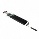 Caja Externa TooQ SSD M.2 NVMe SATA PCIe USB-A 3.0 USB-C 3.0 Negra (TQE-2240B)