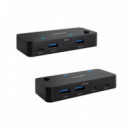 Conmutador Nanocable 4xUSB-A 3.0 2xUSB-C Negro (10.12.0011)