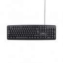 Teclado TooQ 104 Teclas USB Cable 1.35m Negro (TQK-2002-B)