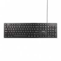 Teclado TOOQ 105 Teclas USB 1.35M Negro (TQK-2003-B)