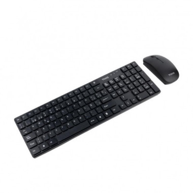 Kit Teclado + Rat&oacute;n TooQ Slim RF Wireless &Oacute;ptico Negro (TQKMW-3102-B)