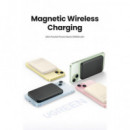 Batería Externa UGREEN 10000MAH Pd 3.0 20W Inalámbrico Qi 1XUSB-C Beige (25208)