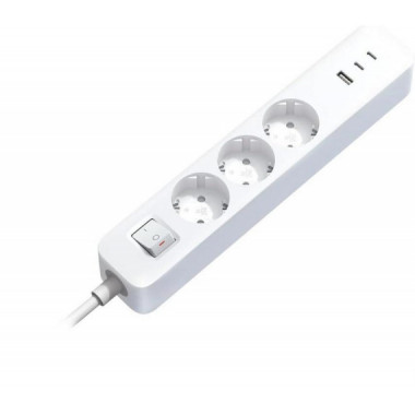 Regleta Xiaomi 20W 3 Tomas 1xUSB-A 2xUSB-C Blanca (BHR07UKEU)