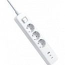 Regleta Xiaomi 20W 3 Tomas 1xUSB-A 2xUSB-C Blanca (BHR07UKEU)