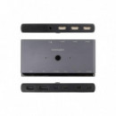 Conmutador Nanocable KVM USB DP HDMI 8K UHD/60Hz Gris (10.12.0003)