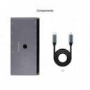 Conmutador Nanocable KVM USB DP HDMI 8K UHD/60Hz Gris (10.12.0003)