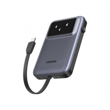 Bater&iacute;a Externa Ugreen Robot 10000mAh QC 30W Pantalla TFT USB-C Gris (35603B)