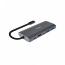 Docking Station TooQ SSD M.2 NVMe SATA PCIe, 2xUSB-A, USB-C, HDMI 4K/60Hz, PD 100W, Gris (TQE-2241G)
