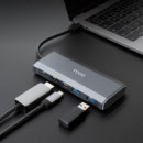 Docking Station TooQ SSD M.2 NVMe SATA PCIe, 2xUSB-A, USB-C, HDMI 4K/60Hz, PD 100W, Gris (TQE-2241G)