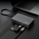 Docking Station TooQ SSD M.2 NVMe SATA PCIe USB HDMI RJ45 Gris (TQE-2242G)