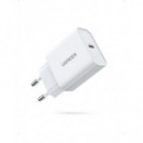 Cargador de Pared UGREEN Pd 3.0/QC 4+ 20W 1XUSB-C Blanco (60450)