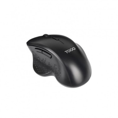 Rat&oacute;n TooQ Ergon&oacute;mico Diestro &Oacute;ptico RF Wireless 1600dpi 6 Botones Negro (TQMWG-1105-B)