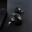 Ratón TooQ Ergonómico Diestro Óptico RF Wireless 1600dpi 6 Botones Negro (TQMWG-1105-B)