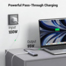 Hub Ugreen Revodok USB-C 7 en 1 con HDMI 4K y Lector SD Gris (45521)